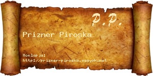 Prizner Piroska névjegykártya