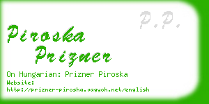 piroska prizner business card
